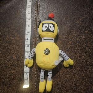 Yo Gabba Gabba Plex Robot Plush 10" Spin Master Retired Clean